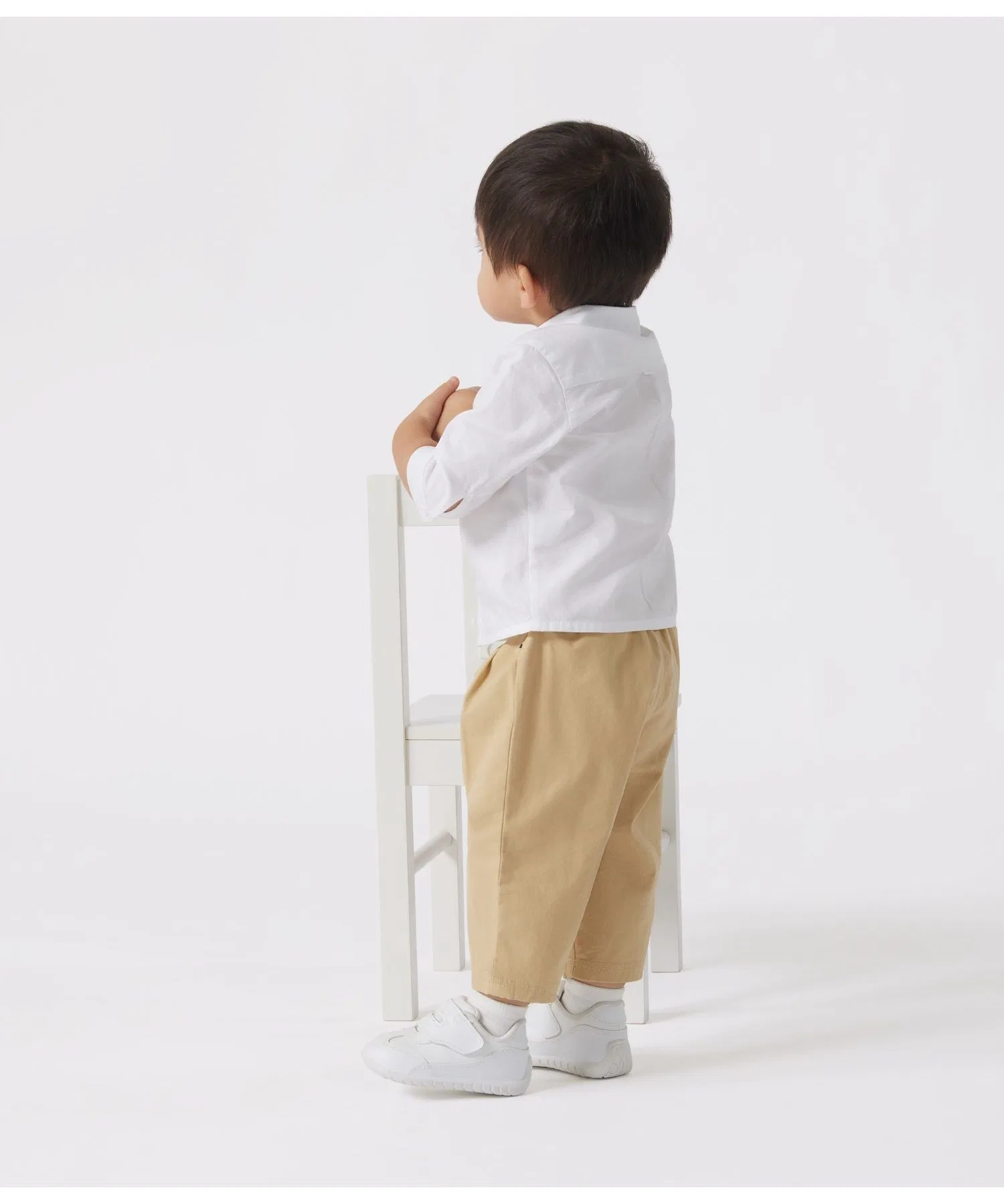 Детская рубашка PETIT BATEAU из хлопка белая — фото 3