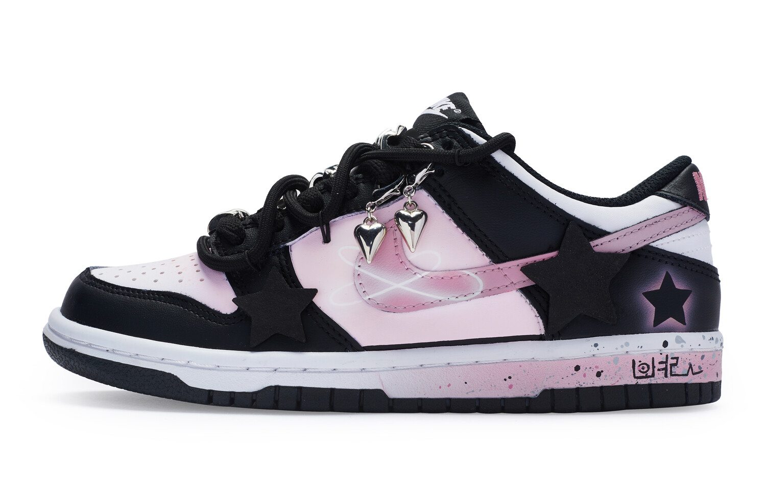 

Кроссовки Nike Dunk Skateboard Shoes Women's Low-Top Black Pink/White