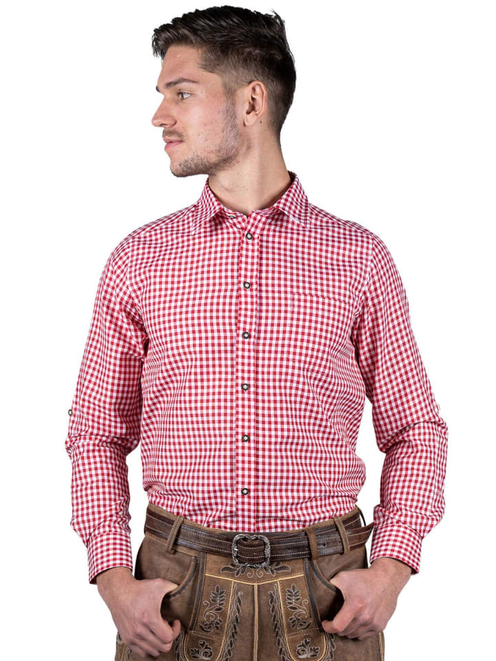 

Edelnice Традиционная рубашка «Эдельнице» в красно-белую клетку