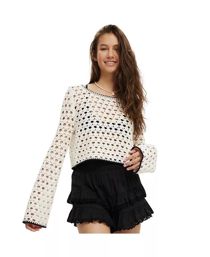 

Женский свитер Zendaya с широким воротом COTTON ON, белый