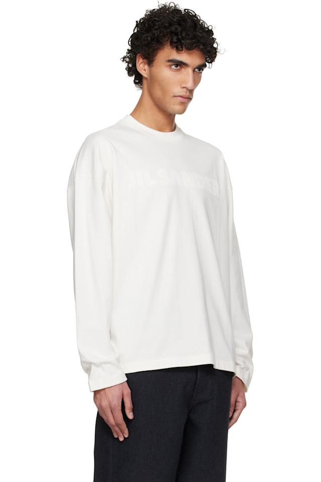 Jil Sander Белая футболка с логотипом — фото 2