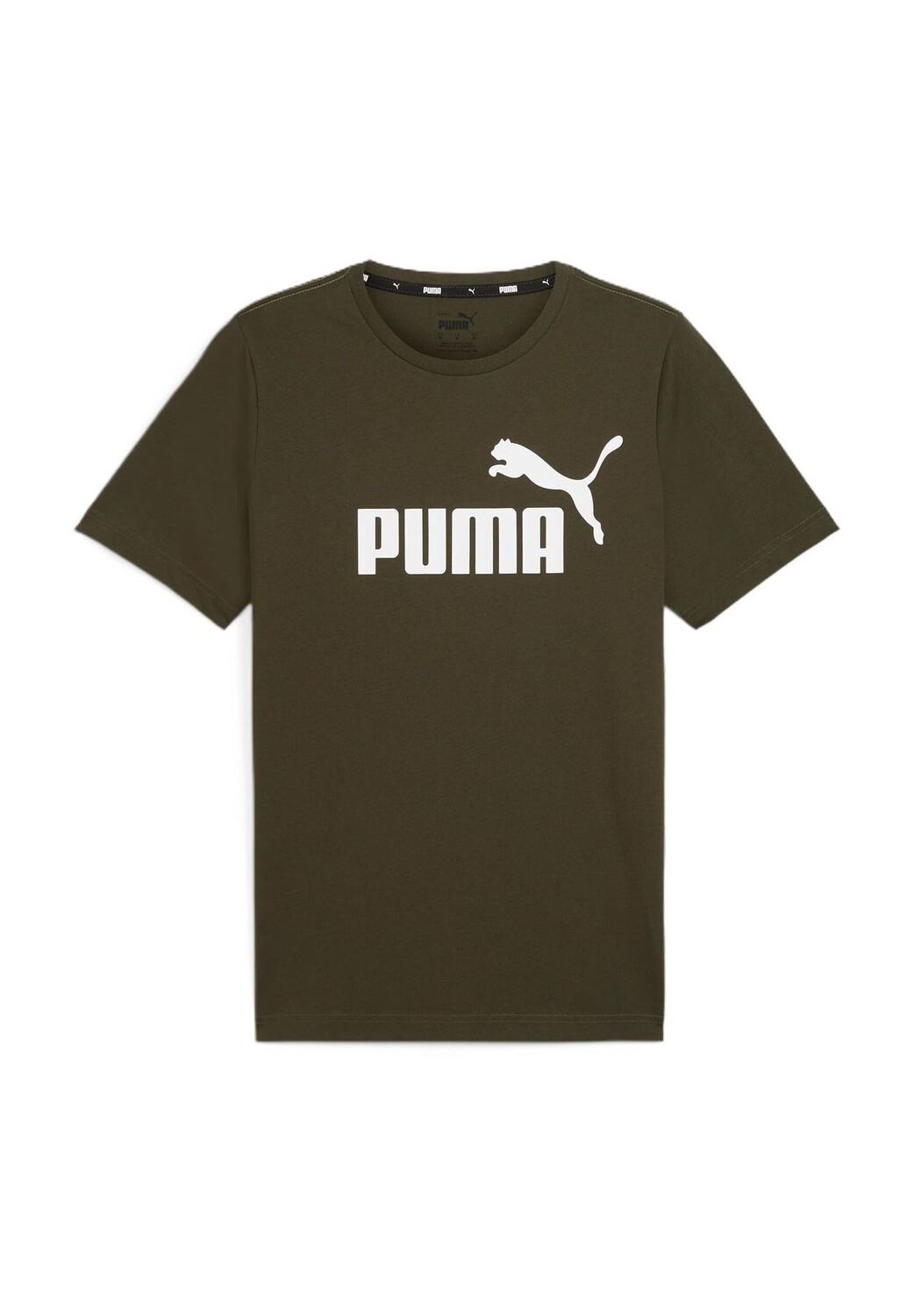 

Футболка Essentials, ребристая отделка, мужская PUMA, цвет 11 Dark Olive