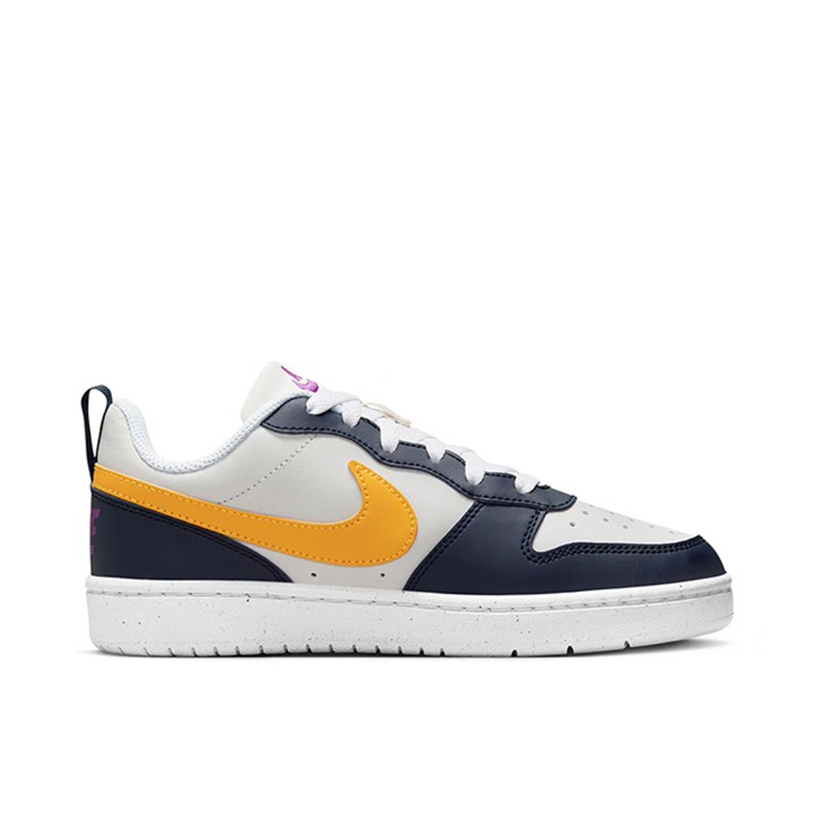 Nike Скользоустойчивые антиударные низкие детские повседневные кроссовки yellow white — фото 3