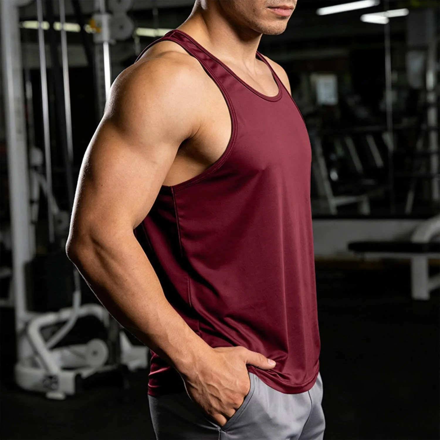 Майка для мужчин Lightweight Muscle Fit Moisture Wicking — фото 3