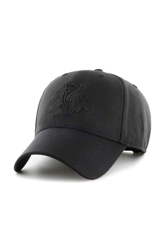 

Бейсболка NHL Chicago Blackhawks из смесовой шерсти 47 brand, черный