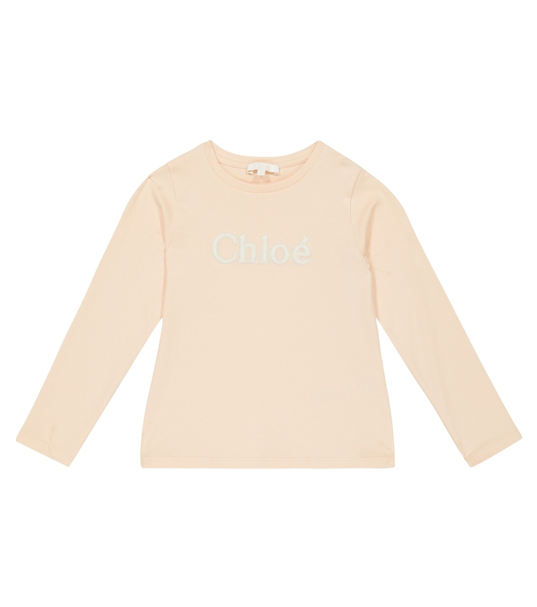 

Футболка из хлопкового джерси с логотипом Chloé, розовый
