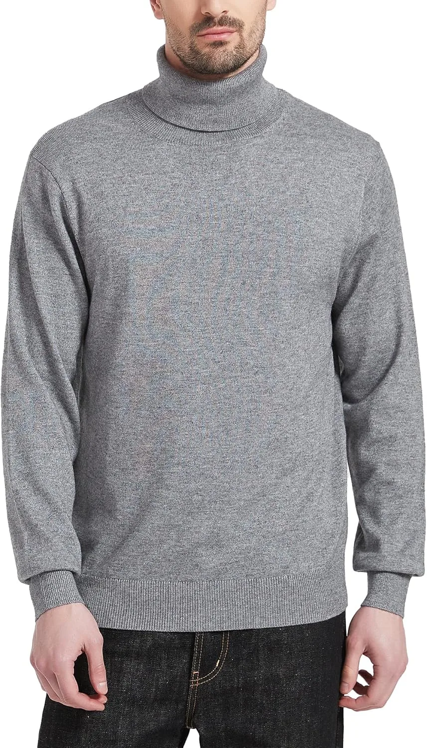 

Мужской водолазный свитер Kallspin из шерстяной смеси, легкий, с длинными рукавами