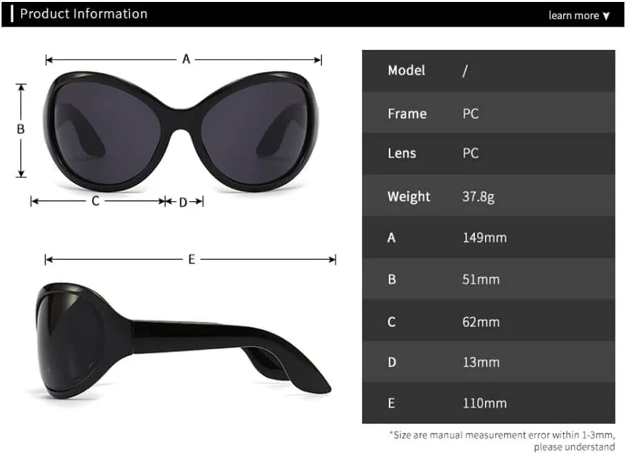 

Ретро-очки большого овального размера для женщин и мужчин, солнцезащитные очки, женские солнцезащитные очки с защитой от УФ-излучения UV400 generic, Black Blue
