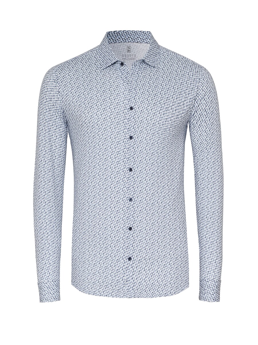 

Рубашка Slim Fit на пуговицах DESOTO, светло-синий/темно-синий