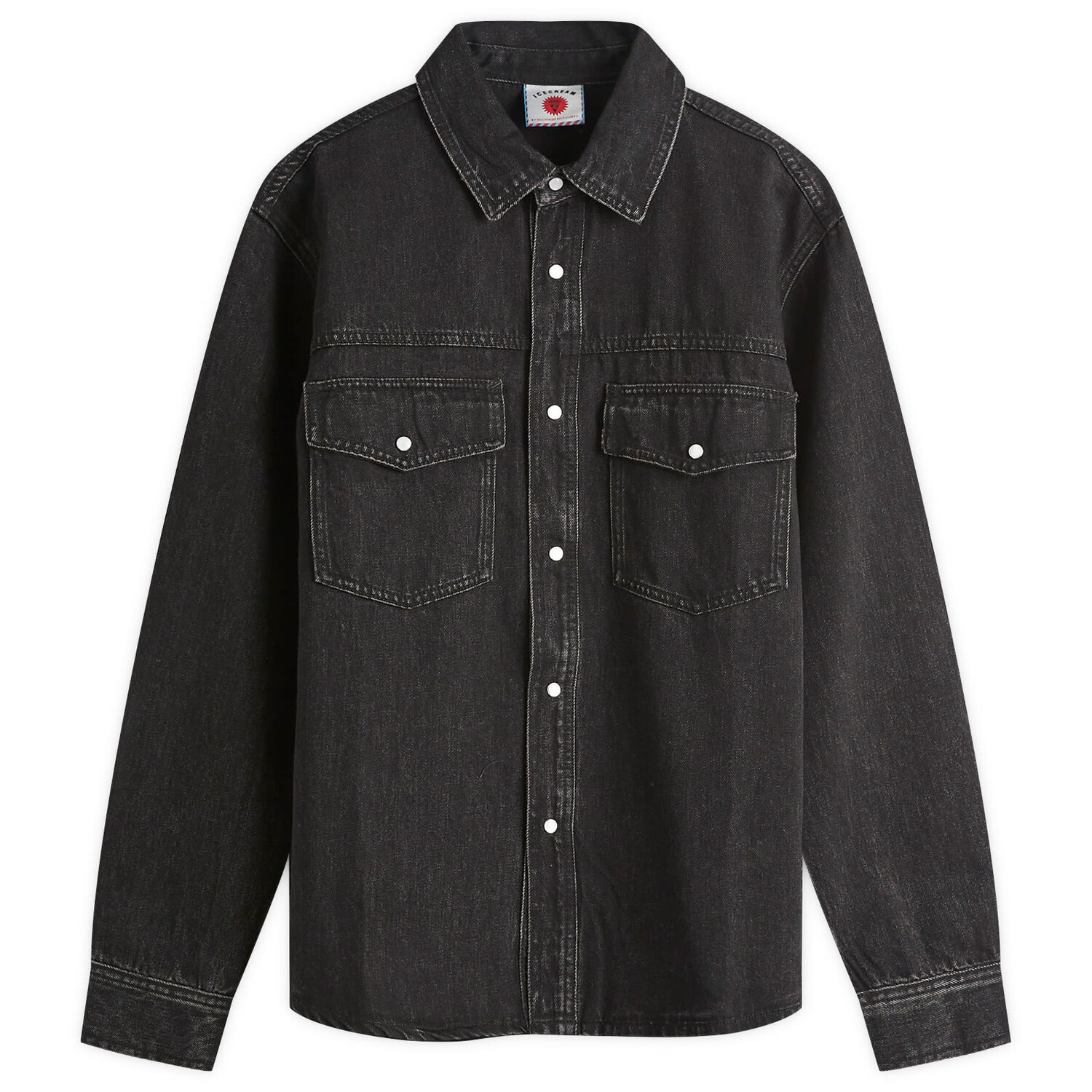 

Рубашка Icecream Running Dog Denim Shirt, черный
