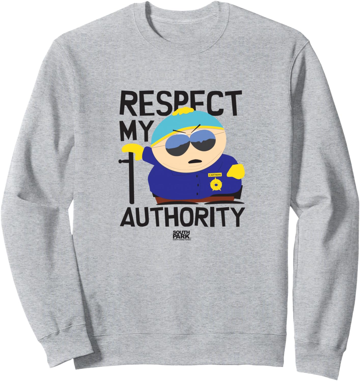 

Толстовка South Park Cartman Уважай мою власть, серая, Серый, Толстовка South Park Cartman Уважай мою власть, серая