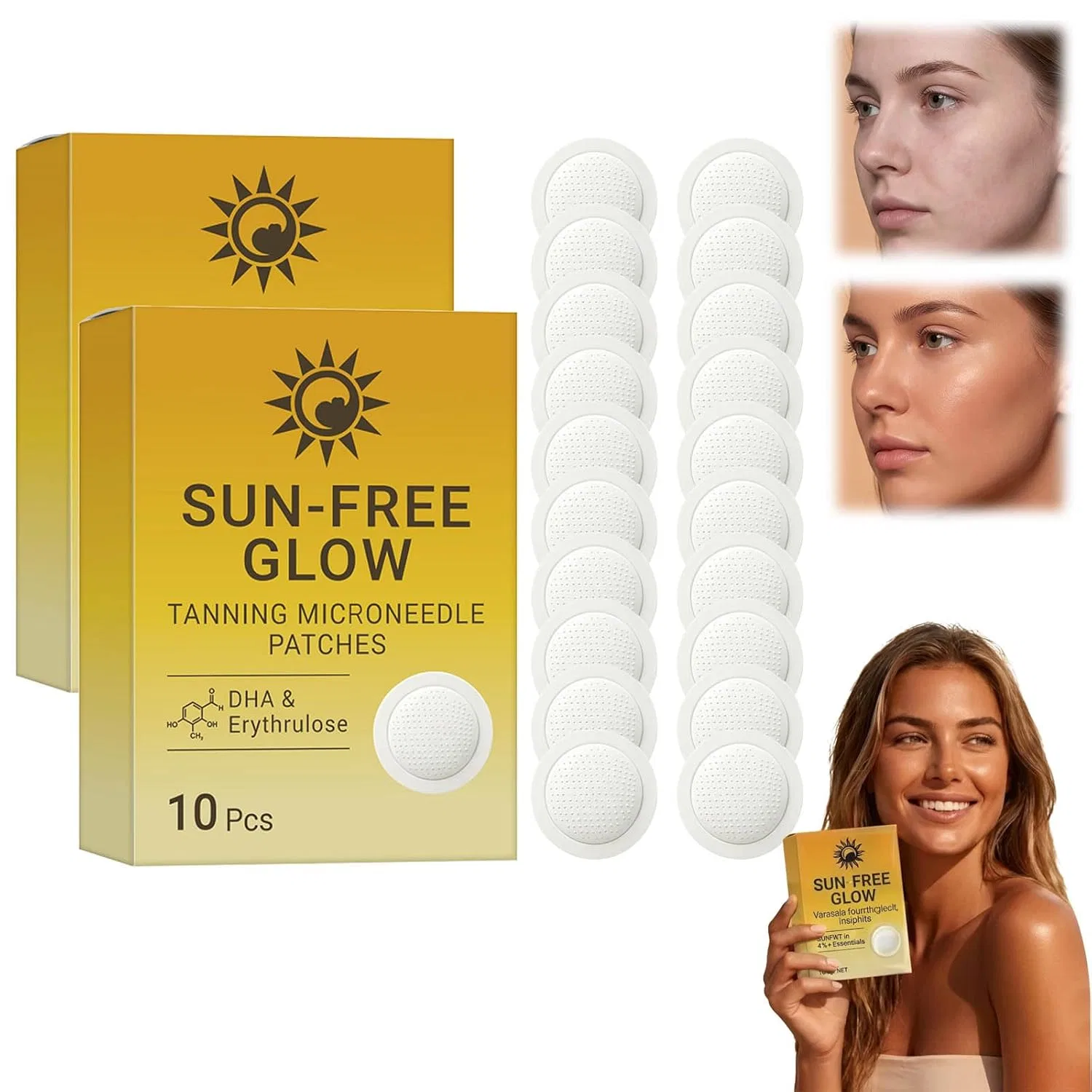 Патчи-микроиглы для автозагара Sun Free Glow Generic, 2Pcs