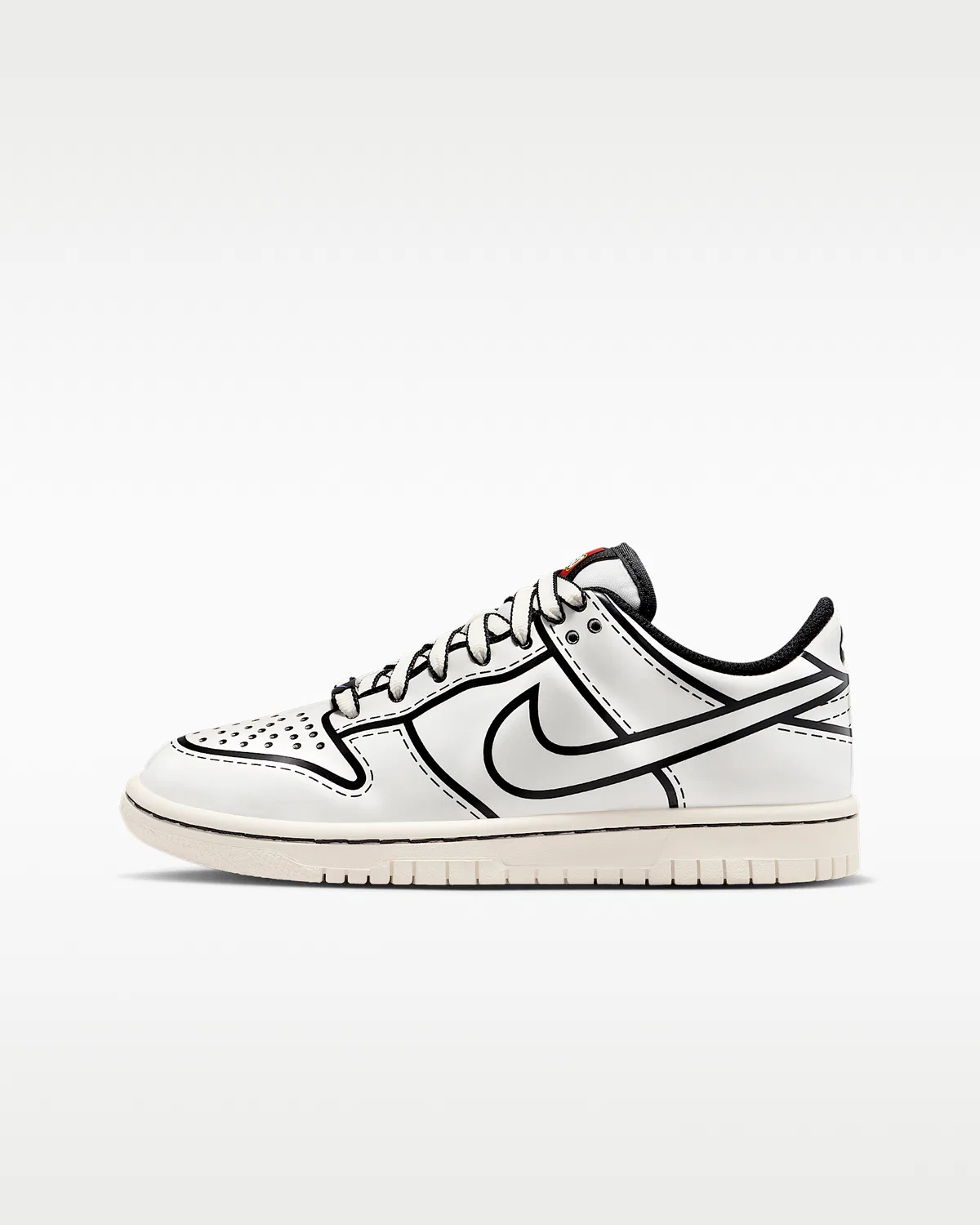 Детские кроссовки Nike Dunk Low x LEGO® Collection, Sail/Black/Rush Red/Sail