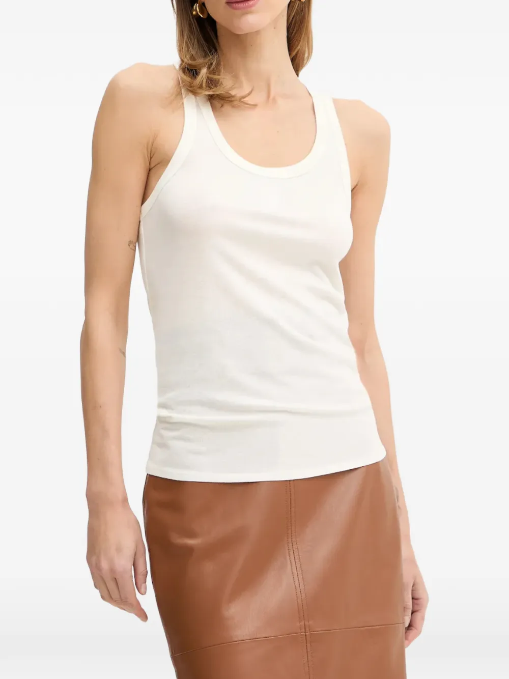 

Майка с вышитым логотипом Elisabetta Franchi, белый