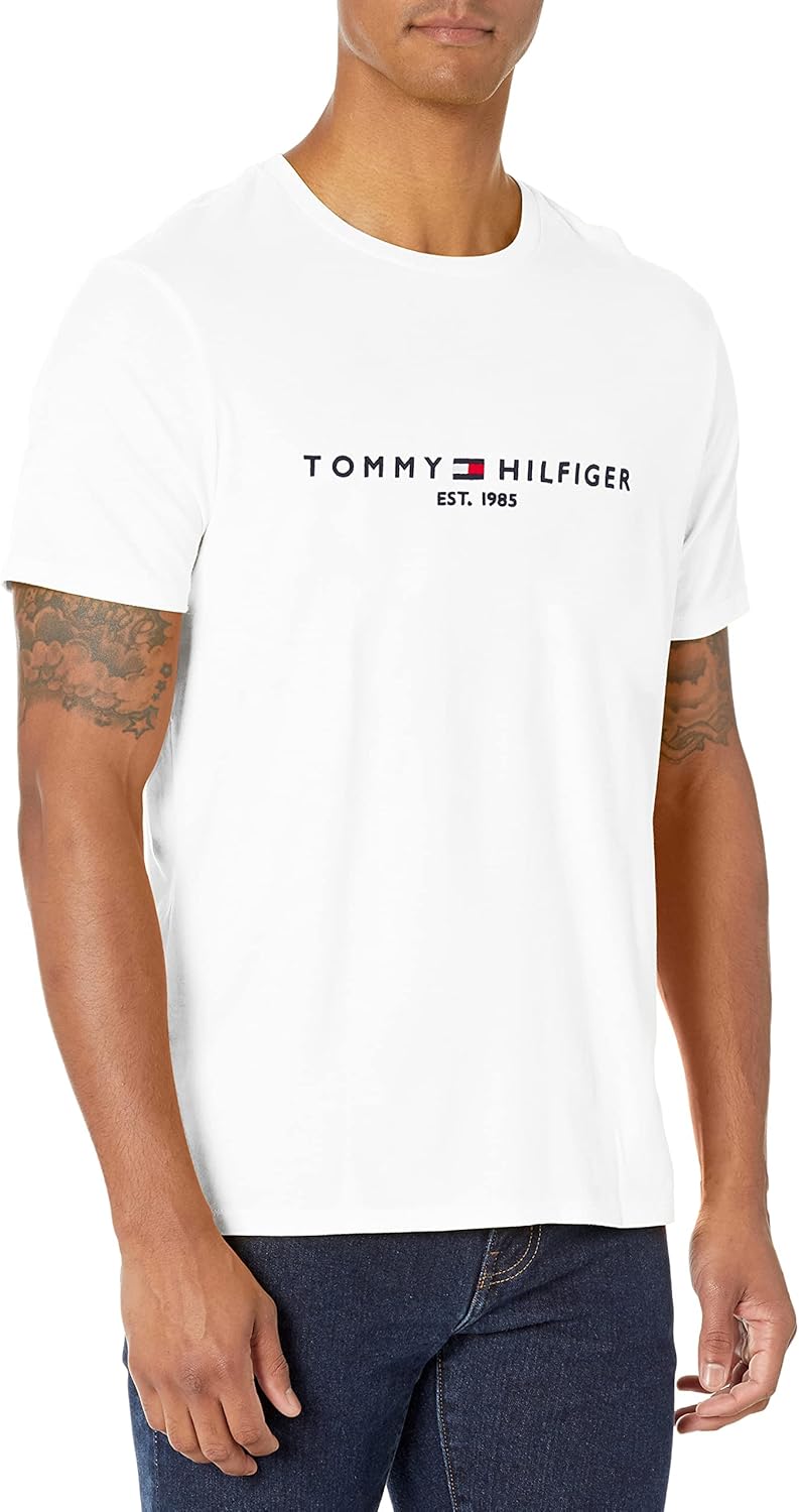 

Мужская майка Tommy Hilfiger Modern Essentials с коротким рукавом и круглым вырезом, Bright White