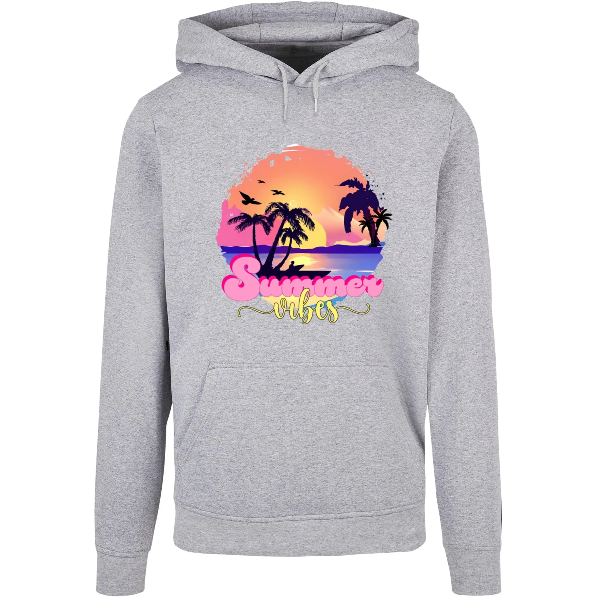 

Толстовка с капюшоном Merchcode " Merchcode Men's Summer Vibes Sunset Basic Hoody", серый