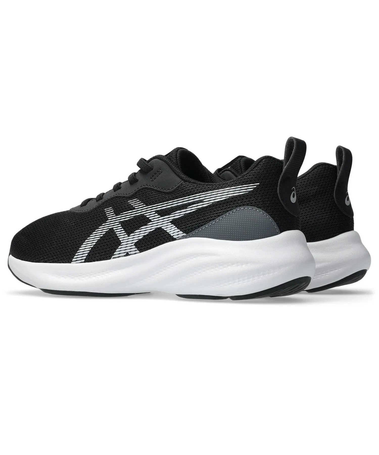 Детские кроссовки LAZERBEAM MP-S с резинками ASICS чёрные с белым — фото 4