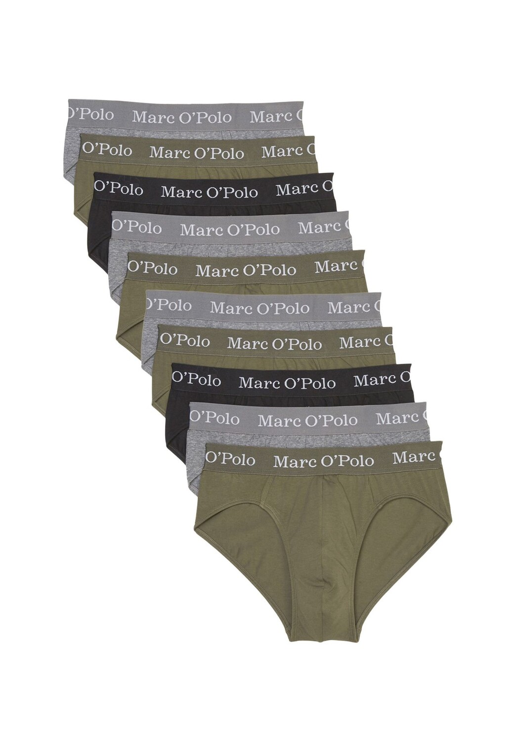 

Трусы / трусы, упаковка из 10 шт. из органического хлопка Elements Marc O'Polo, цвет Black Beetle Grey Melange