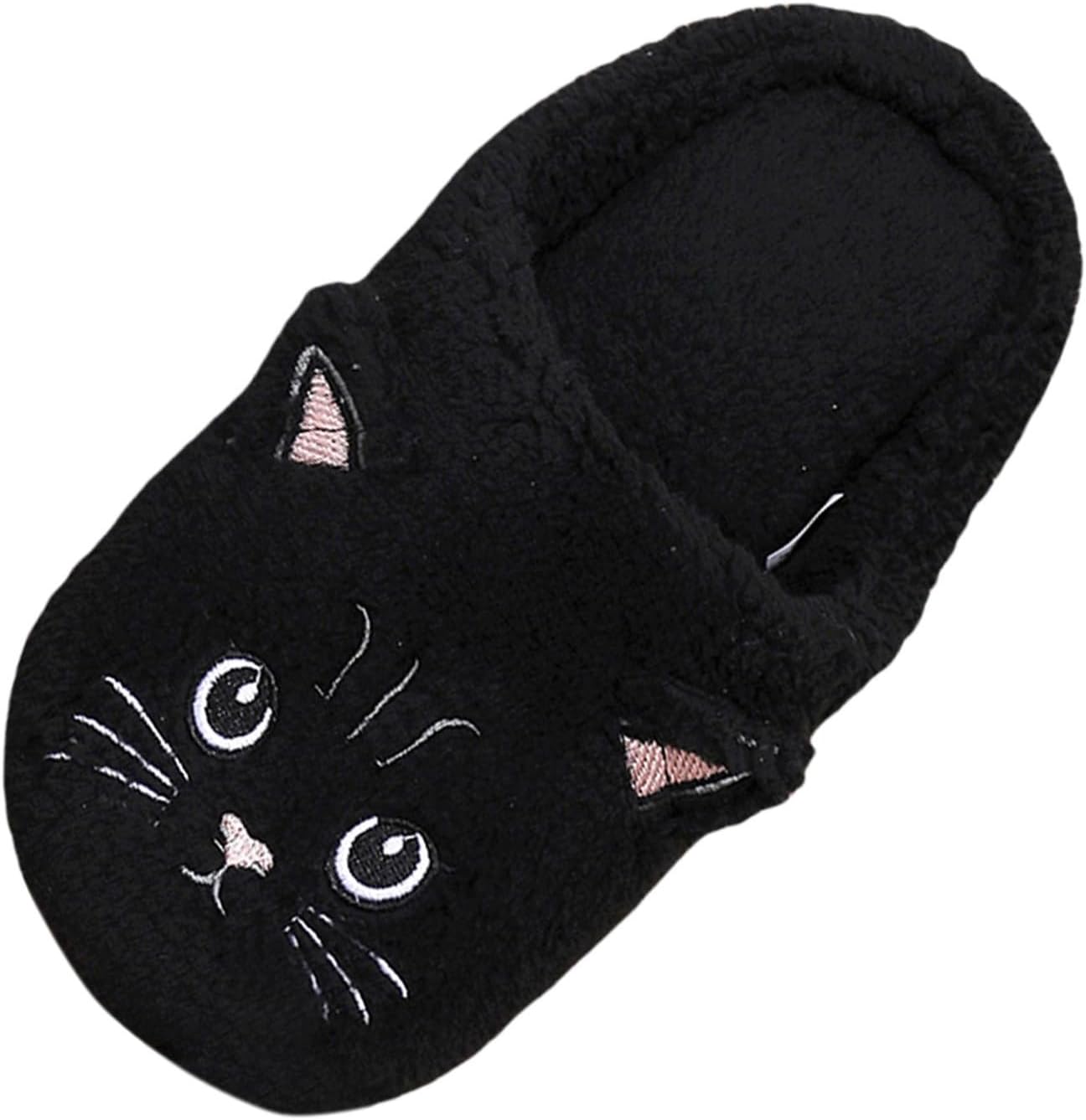 

Женские домашние тапочки Уютные Нескользящие Зимние Мягкие Велюровые Легкие для женщин и мужчин Generic, черный