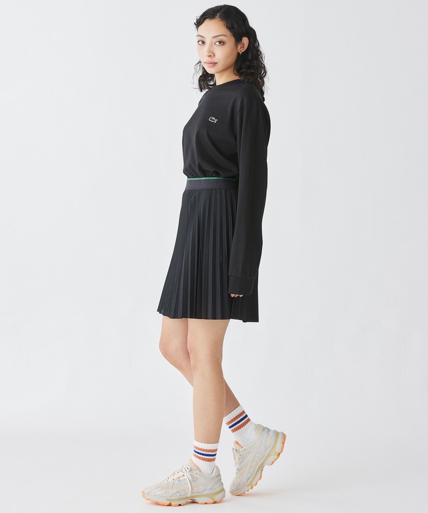 Базовая футболка с длинным рукавом / Футболка с длинным рукавом LACOSTE, Black — фото 4