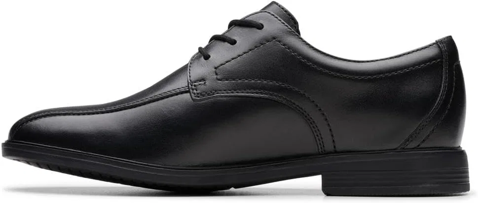 Туфли Clarks Unisex Jonwin Loop YSHOE, Black (Black Leather) — фото 2