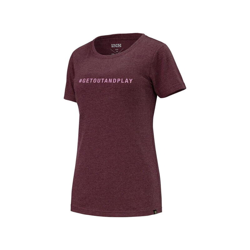 

Getoutandplay Женская футболка из органического хлопка – Изюм IXS, цвет rot