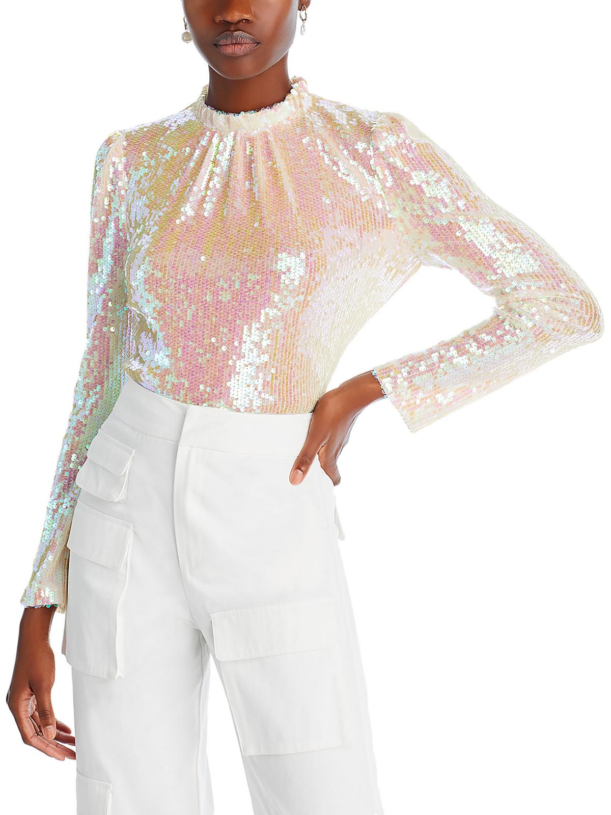 

Женская блузка с пайетками Mira WAYF, цвет opal sequin