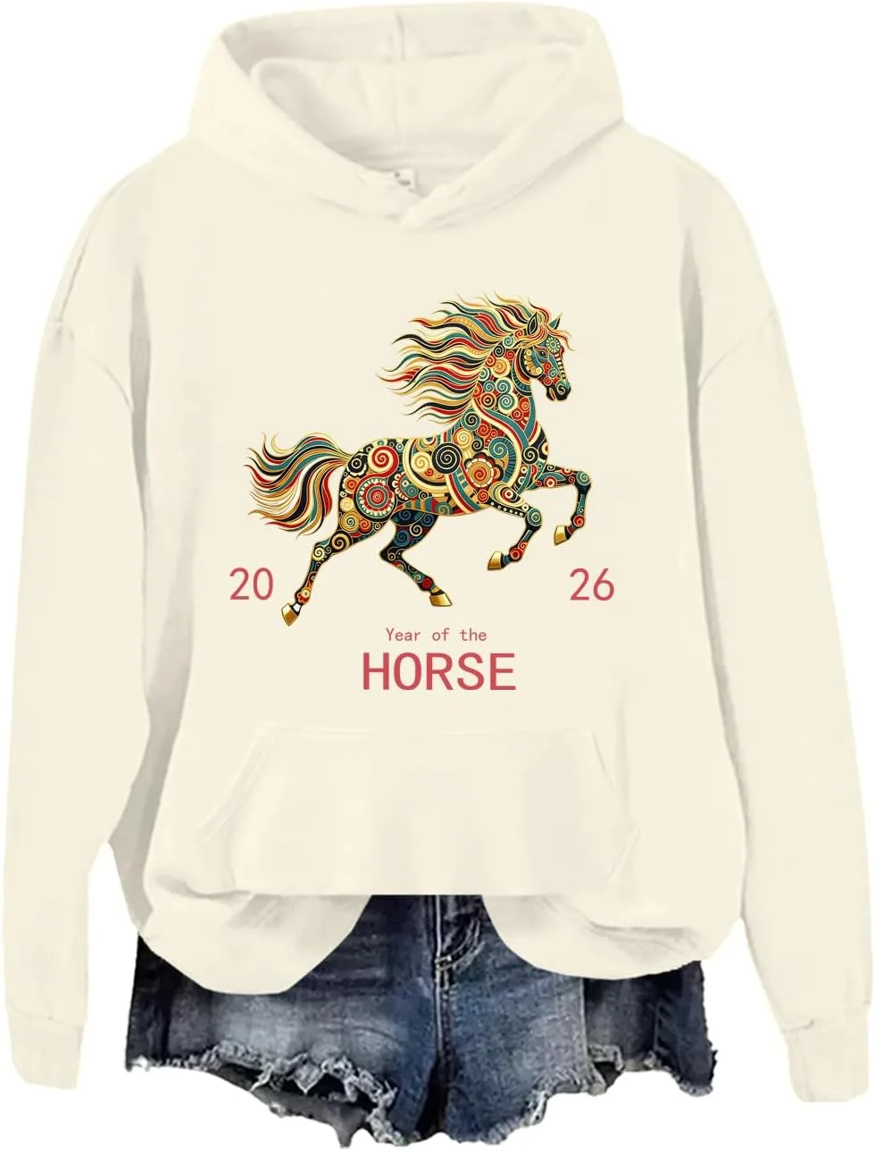 

Толстовка 2026 год лошади Phncal