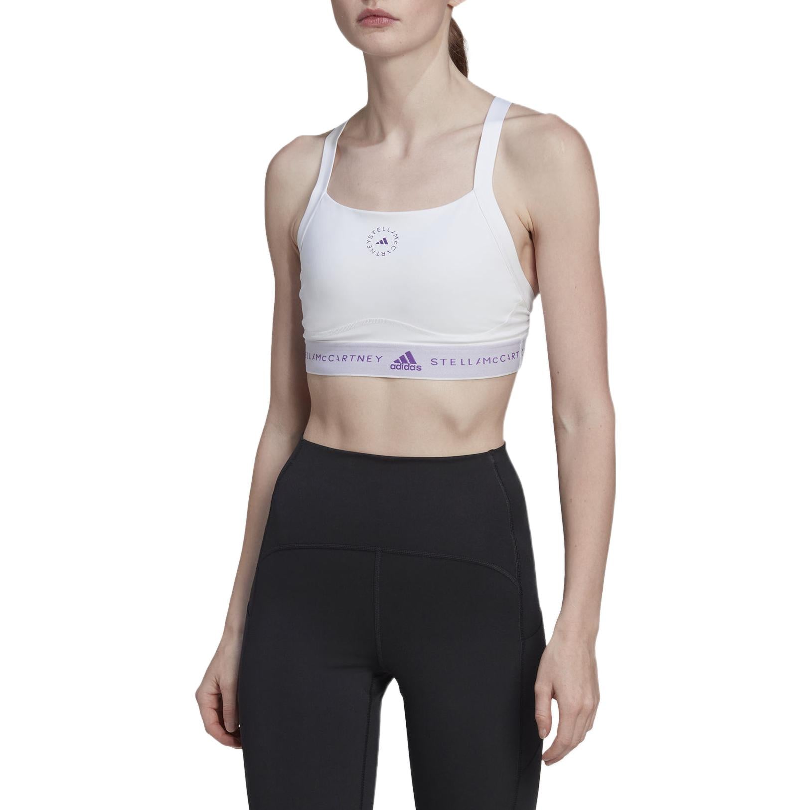 Бюстгальтер (WMNS) adidas by Stella McCartney TruePurposeSports Bra 'White' — фото 3