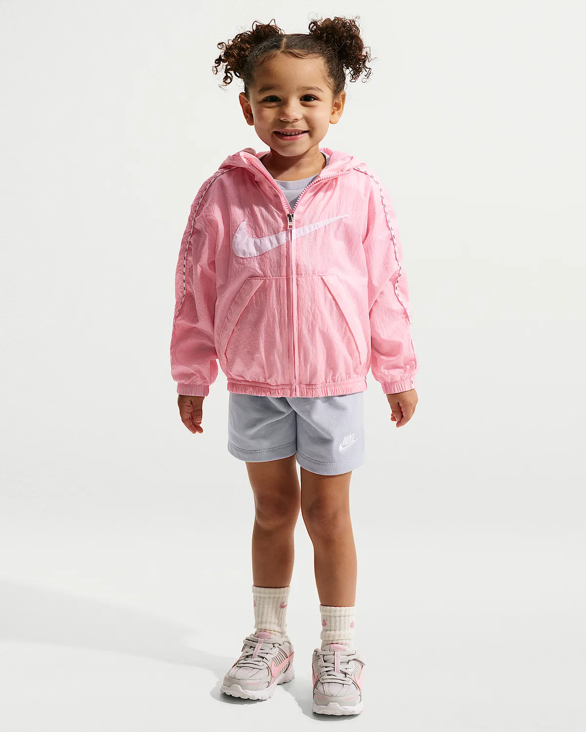 Детская легкая полупрозрачная куртка Nike из рипстопа, Medium Soft Pink — фото 4