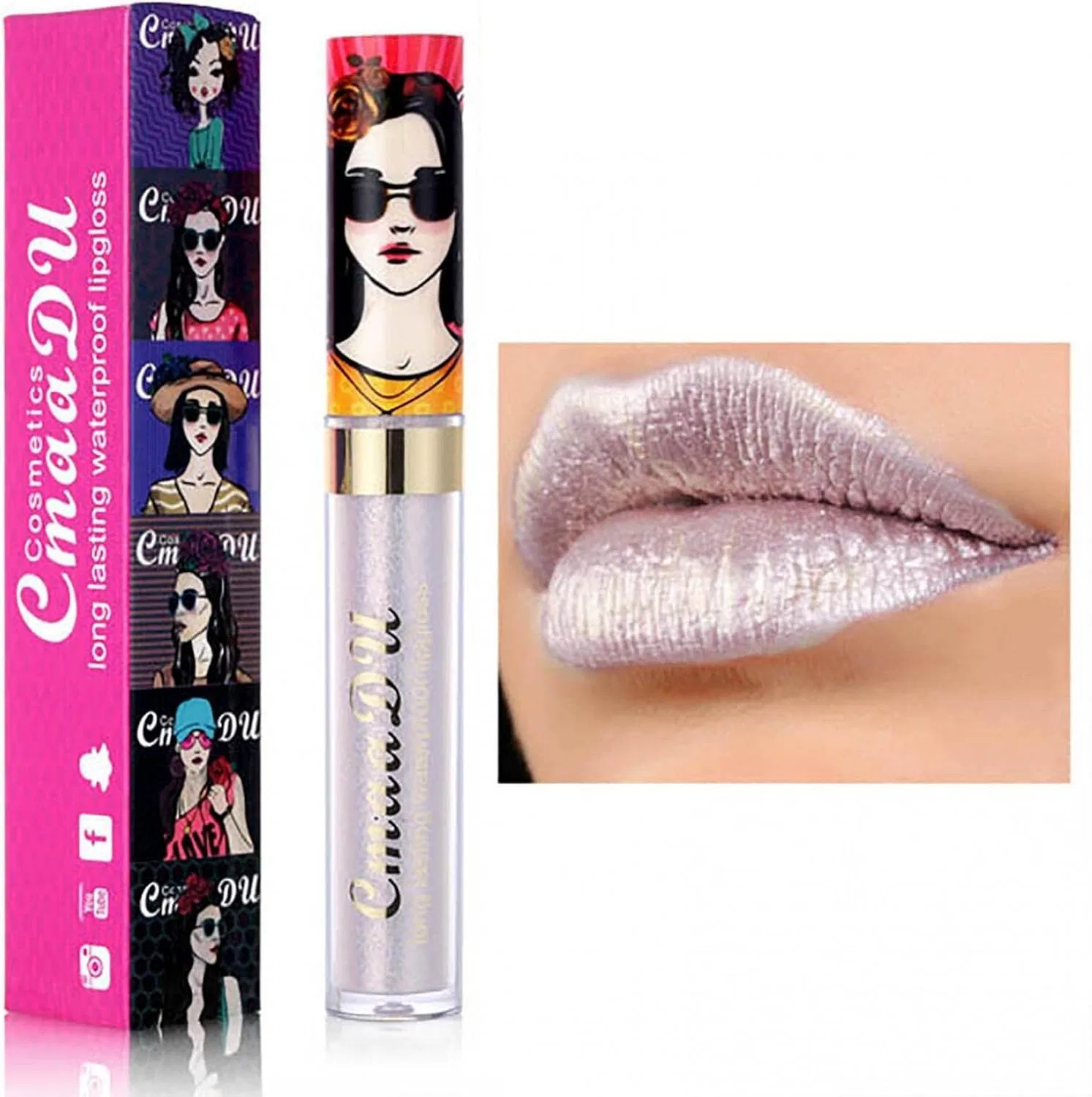 Блеск для губ Foreted Metallic Lip Gloss, перламутровый