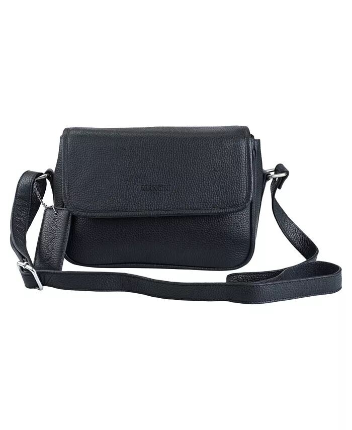 

Кожаная сумка Kimberly с клапаном из коллекции Pebbled Collection Mancini, бежевый