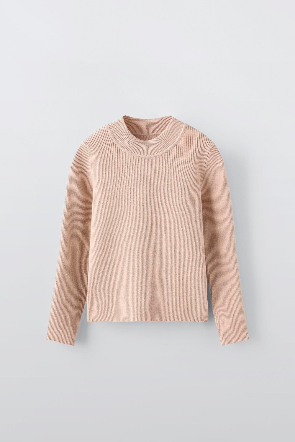 

Свитер в рубчик ZARA, коричневый/серо-коричневый