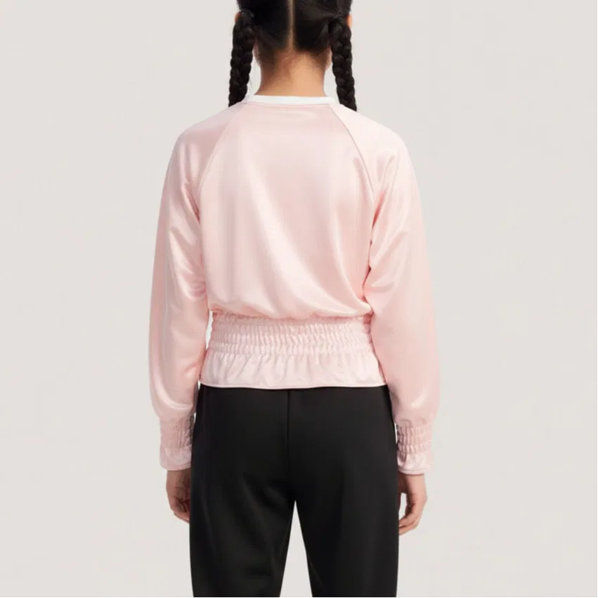 Футболка JG LS Kids' Adidas Originals, Pearl Powder/Light Pink Satin — фото 3