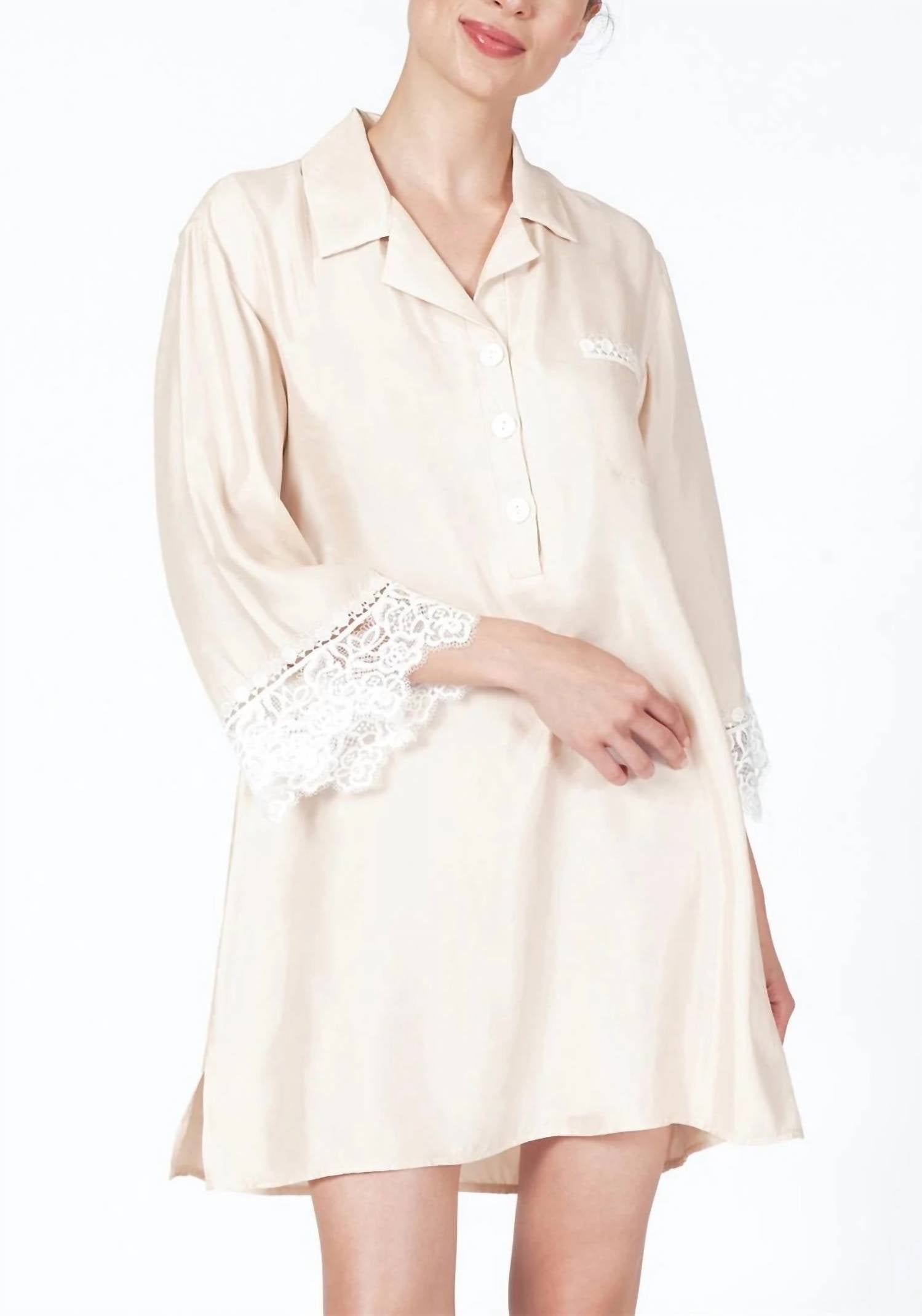 

Рубашка для сна Rosey цвета шампанского Rya Collection