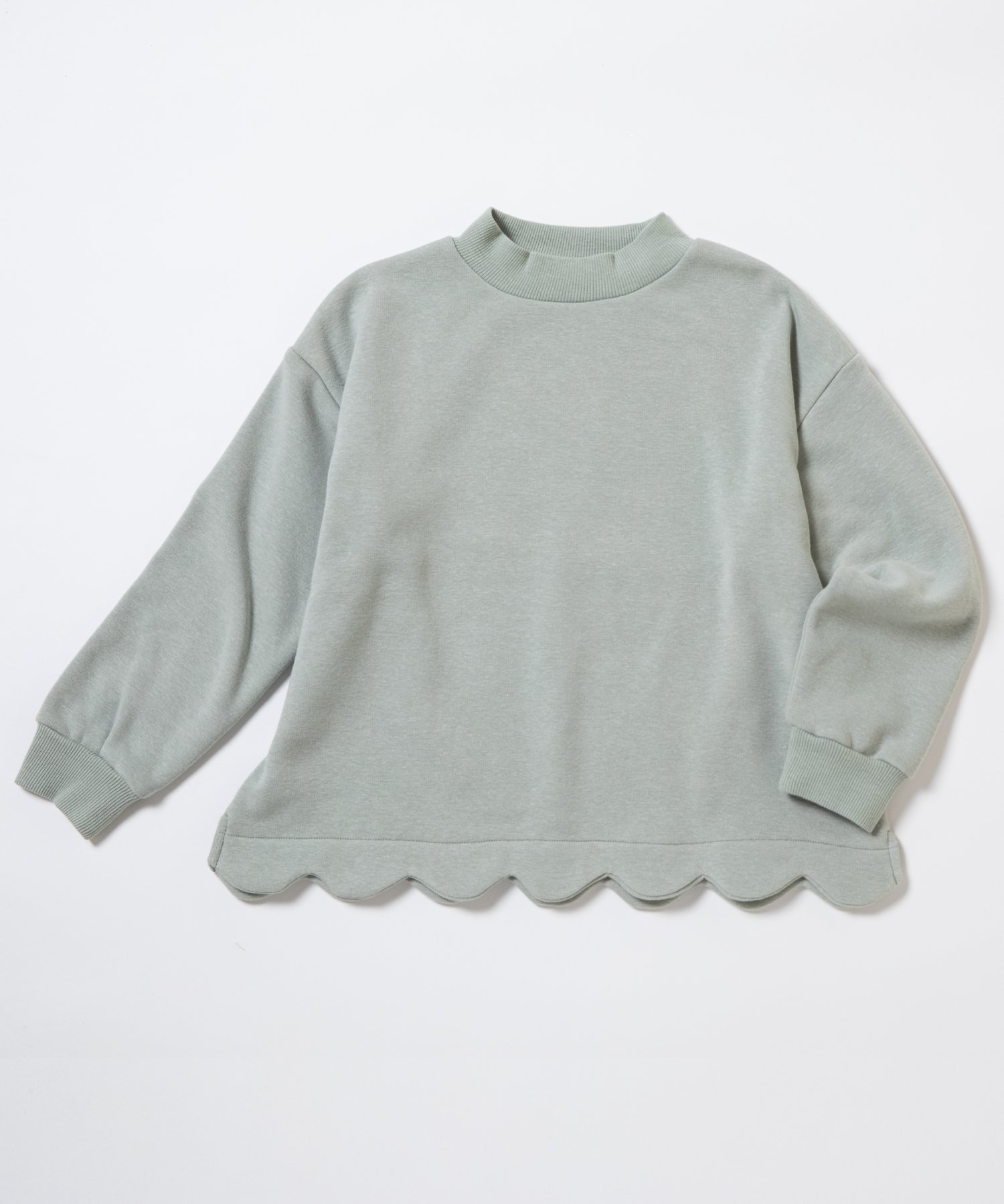 Толстовка на флисовой подкладке с фестончатым краем Ever Closet, mint — фото 3
