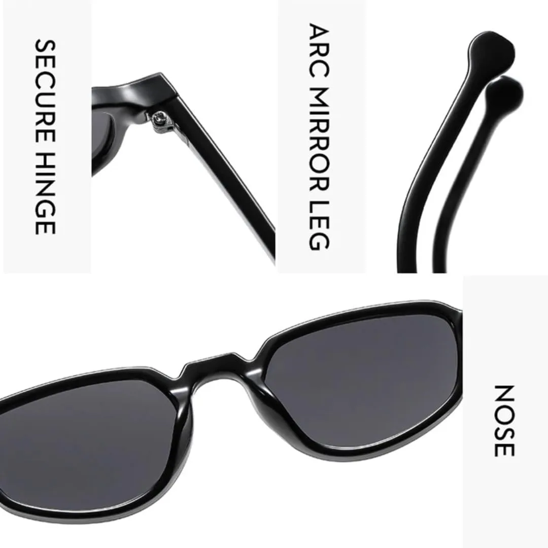 

Модные маленькие женские солнцезащитные очки в стиле ретро с прозрачными линзами цвета океана, защита от УФ-излучения UV400, мужские очки с заклепками VFDHN, 4