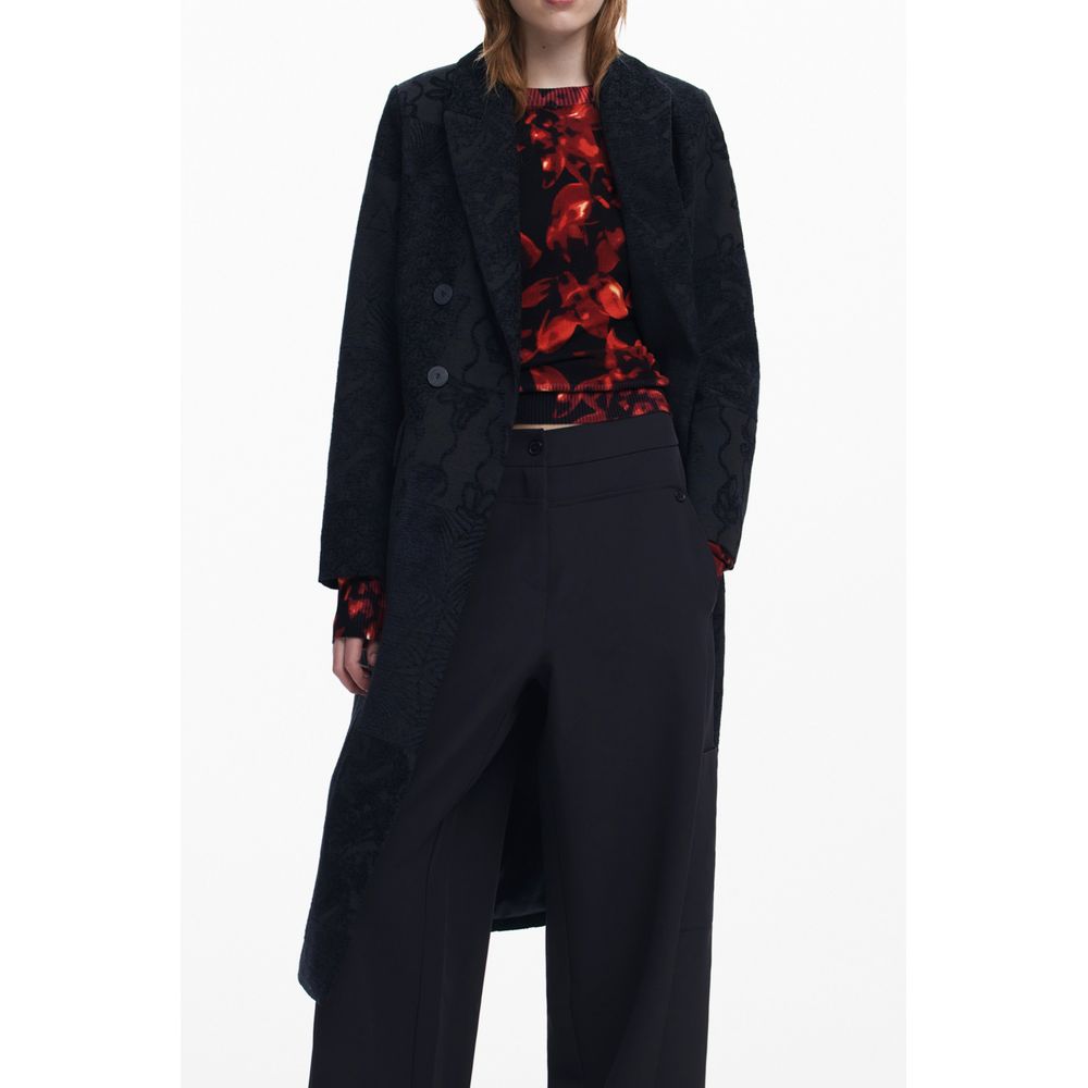 

Черное женское пальто из полиэстера Desigual, черный