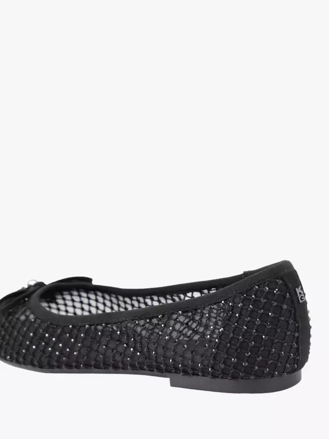 Балетки KG Kurt Geiger Mindy Suede Gem Embellished Mesh, черный — фото 4