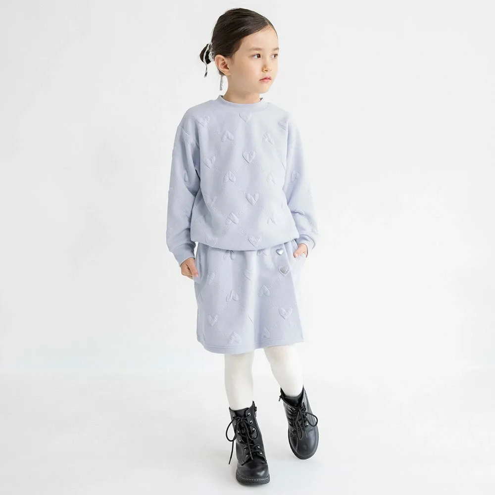 Пышная жаккардовая юбка с принтом в виде сердечек Branshes, Lavender — фото 3