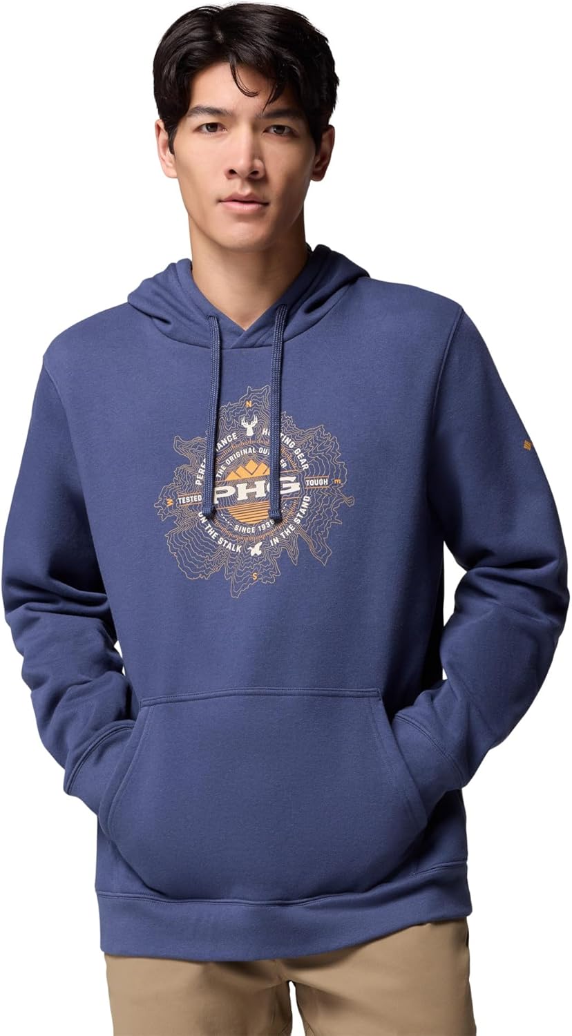 

Columbia мужская толстовка с капюшоном PHG Topo Hunt, Nocturnal/Maple Sugar Topo Hunt