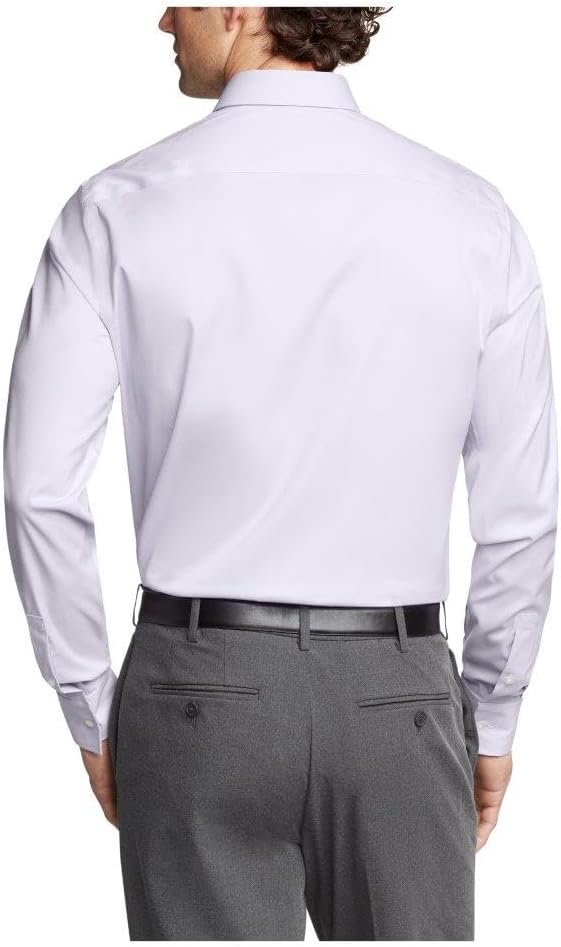 Мужская рубашка Calvin Klein, классический крой, из тонкого хлопкового эластичного материала, Lilac — фото 2