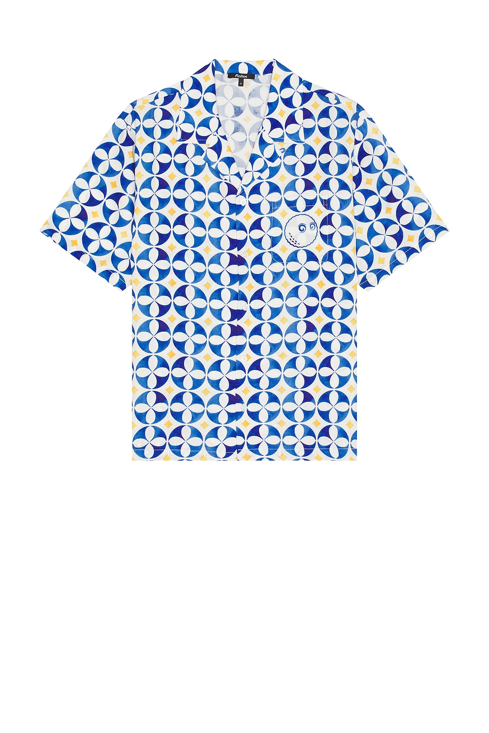 

Рубашка с лагерным воротником Riviera Malbon Golf, white, blue & gold