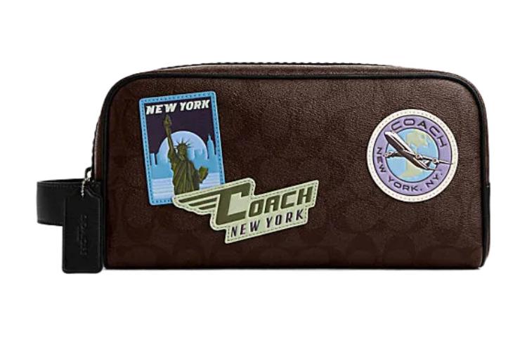 

COACH Дорожный набор PVC с сумкой-клатчем из коровьей кожи Tubas Unisex темно-коричневый