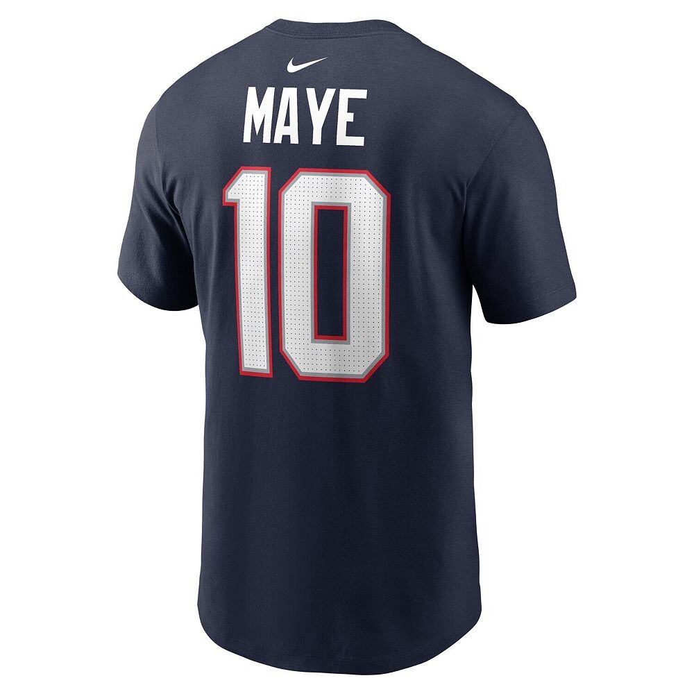 Молодежная футболка Nike Drake Maye Navy New England Patriots драфта НФЛ 2024 года, выбранная в первом раунде, футболка с именем и номером, цвет Pat Navy — фото 4