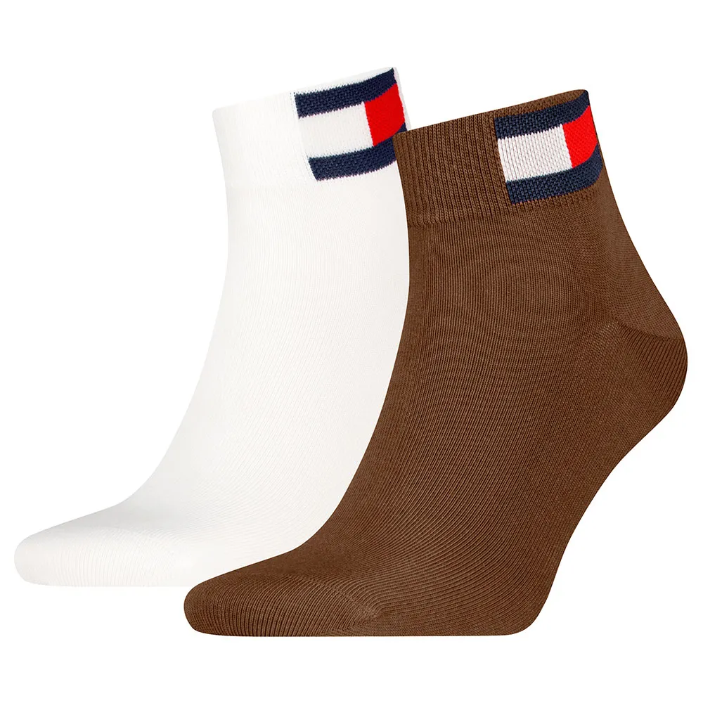 

Носки 2 шт Tommy Hilfiger Flag Quarter short, коричневый