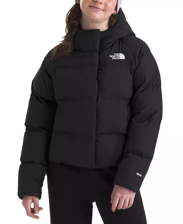 

Стеганый пуховик с молнией во всю длину и капюшоном Big Girls North The North Face, черный
