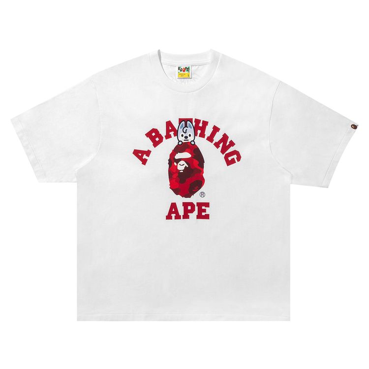 

Футболка BAPE x Stray Kids Wolf Chan College Tee, белый