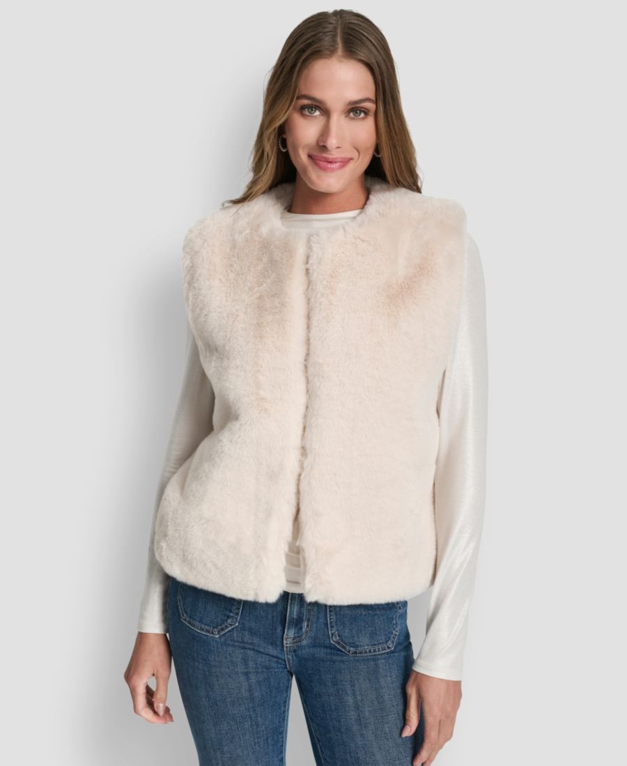 

Женская майка без рукавов с круглым вырезом DKNY Jeans, Ivory
