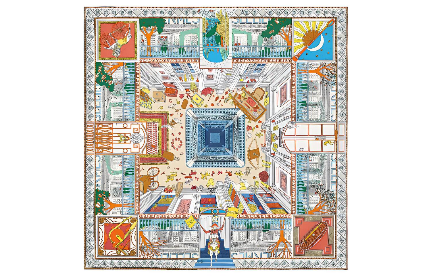 

HERMES Шёлковый шарф Multicolor, Multicolor
